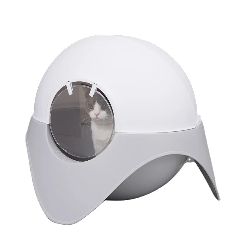 

Pet supplies supplier fully enclosed litter box toilet