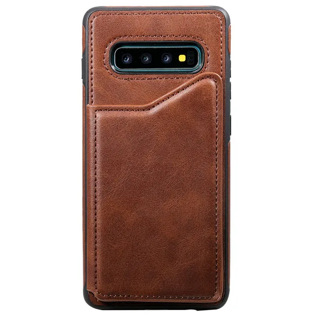 Ретро из искусственной кожи чехол для samsung S8 S9 S10 Plus 3 слота для карт держатель чехол для samsung Note 8 9 10 A50 задняя крышка Капа - Цвет: ZONG