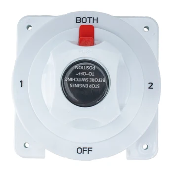 

12-36V White Distribution Marine Boat Battery Switch Marine Dual Battery Selector Switch for Boat RV Motor