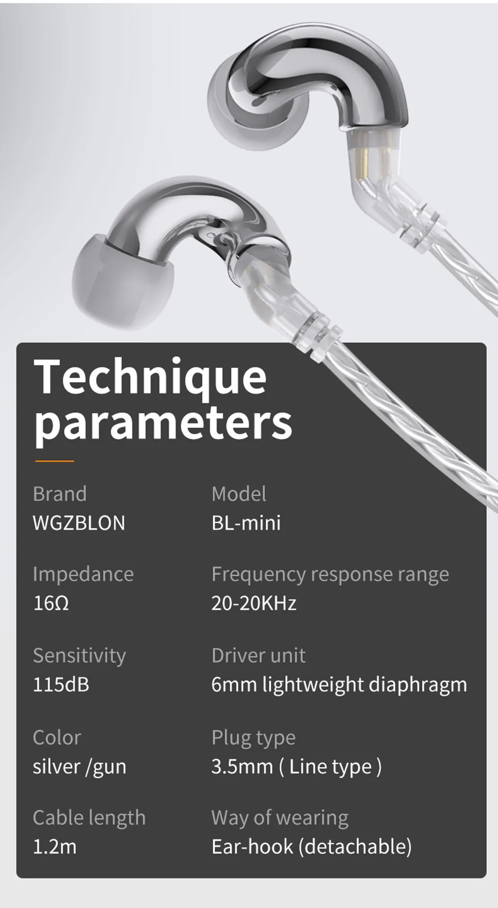BLON BL-Mini Wired Earphone With Mic description image 11
