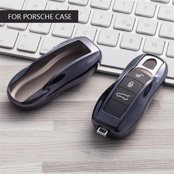 

TPU Car Key Case Cover Key Protection Shell For Porsche Cayenne Macan Design 997 Panamera Cayman Woman Man Key Bag
