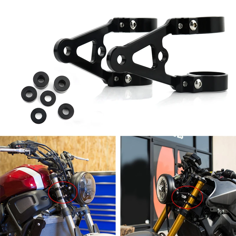 

For Moto-Guzzi California Le Mans Mille GT 1987-1993 40mm Motorcycle Accessories CNC Front Fork Tubes Mount Headlight Brackets