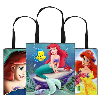 

Mermaid Princess Ariel Women'S Tote Bag Large Beach Handbags Reusable Shopping Bags Eco Foldable Ladies Designer Shopper Bag T09