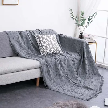 

Summer Knitted Blanket Blending Throw Blankets Sofa Cover Air-conditioned Room Tippet Double-faced Wall Hanging Tapestry Manta