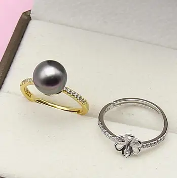 

Fashion Pearl Ring Mountings, Ring Findings, Ring Jewelry Parts Fittings Charm Accessories Silver Jewellery