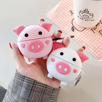 

Cute Cartoon Pig Silicone Earphone Case Protective Cover Skin For Airpods Pro