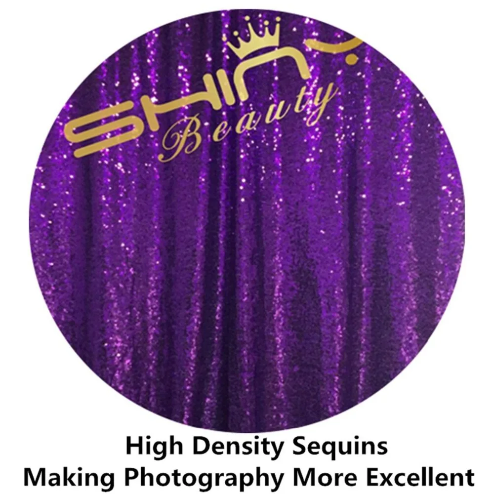 Shinybeauty шторы с блестками выпускного вечера фон фиолетовый Фотофон украшение сцены Fabric-M190727