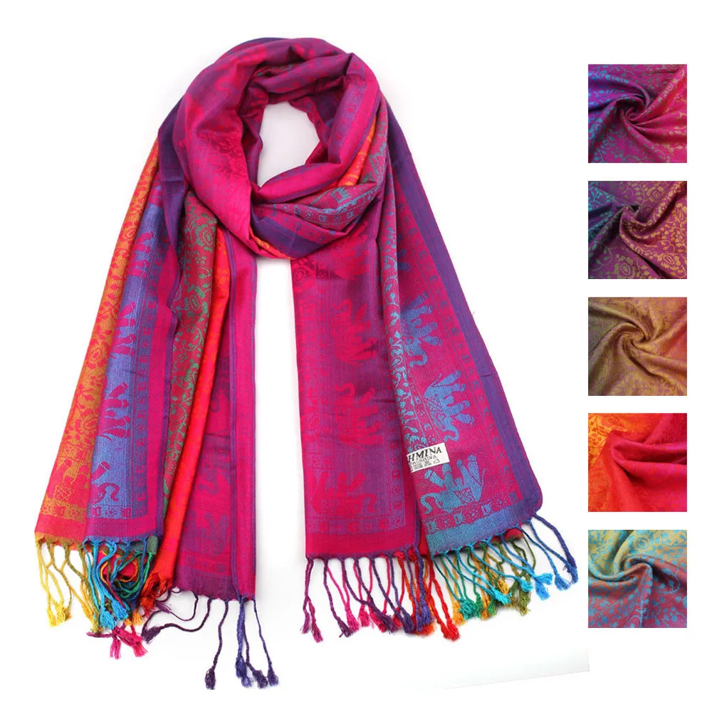 

Hot Ethnic Scarf For Lady Women Double Sided Elephant National Wind Scarf Wraps Shawl Bufandas Mujer Fashion Accessories3.1