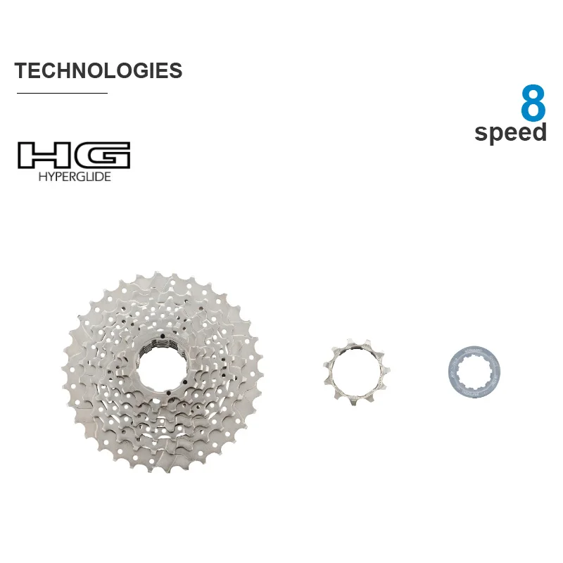 SHIMANO CLARIS R2000 2x8 Speed Groupset ST-R2000 FD-R2000 RD-R2000 and CS-HG50-8 Cassette CN-HG71 Chains Original
