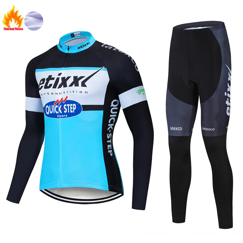 Pro Team велокофты 20D Bib набор, Мужская одежда для велосепидистов, зимняя теплая шерстяная одежда для верховой езды - Цвет: Fleece set