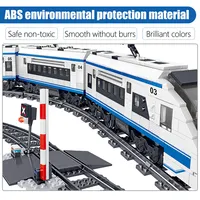 941pcs City Electric Harmony Rail Remote Control Building Blocks Train Track RC Car Brick Toy for Boy 4