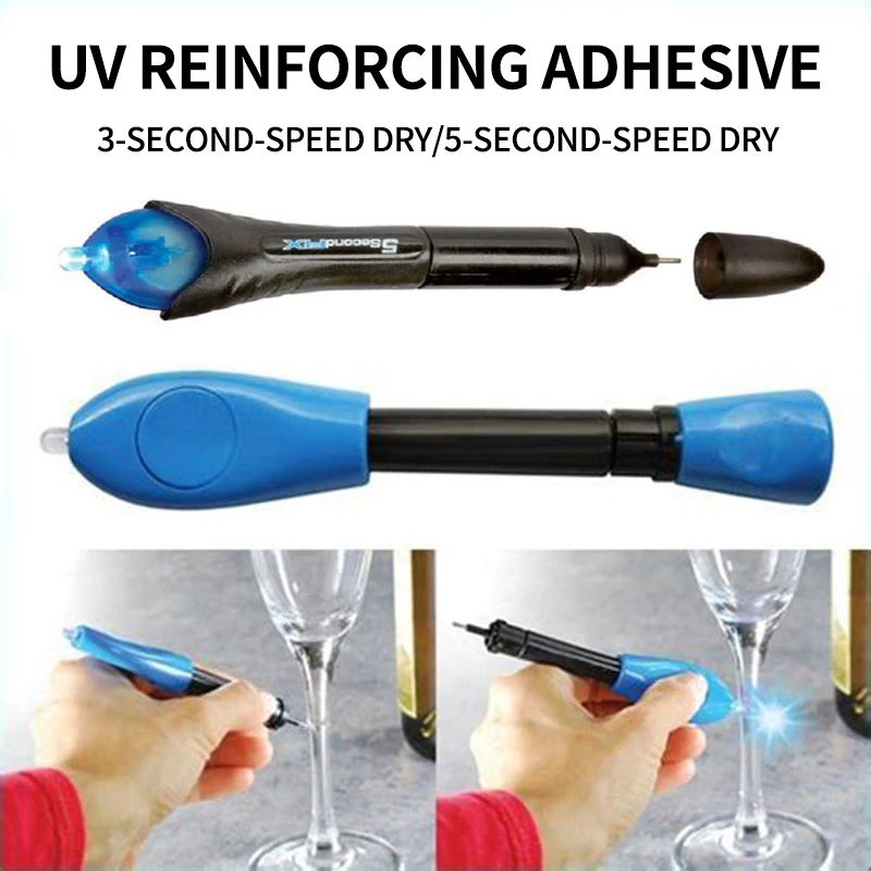 Super 14cm Magic With Glue Super Powered Liquid Plastic Welding Compound 3/5 Second Fix UV Light Re