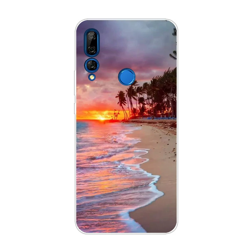 Темный хаки Для huawei P Smart Z STK-LX1 модный различный чехол задняя крышка корпус телефона Fundas для huawei Y9 Prime 6,5" милый кот телефон оболочка Капа - Цвет: Темный хаки