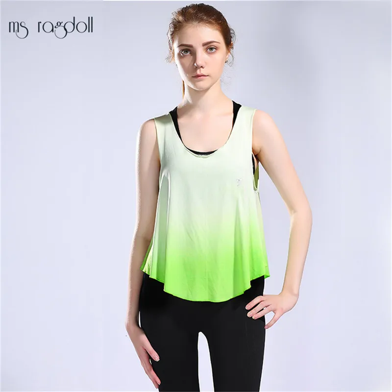 MS, ragdoll, однотонный сексуальный спортивный топ, для фитнеса, женские рубашки без рукавов, для фитнеса, Спортивная рубашка для женщин, женский спортивный топ, женская футболка - Цвет: Green
