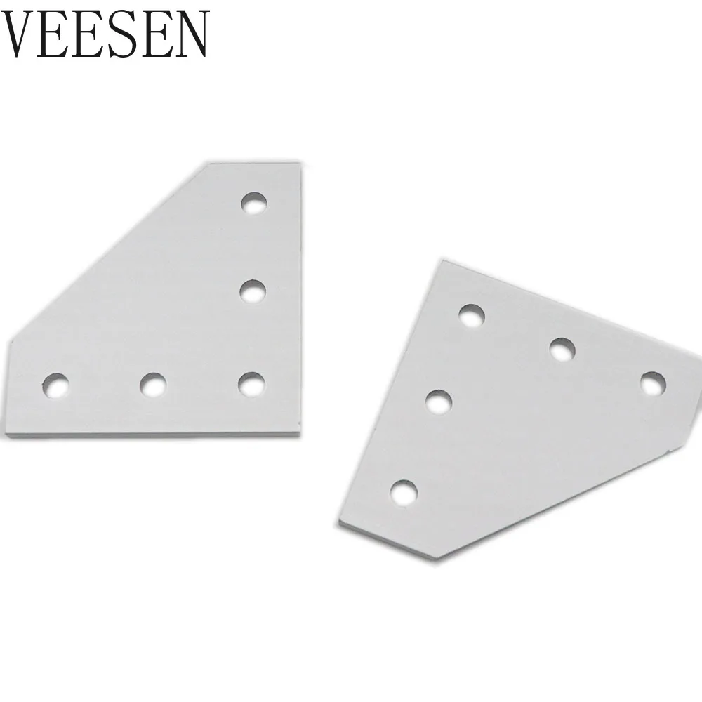 

2pcs/pack 5 Hole 2020 3030 Bracket 90 Degree Joint Board Plate Corner Angle Connection Strip for Aluminum Profile