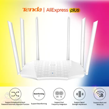 

Tenda AC21/AC5S Router Gigabit AC2100 2.4G 5.0GHz Dual-Band 2033Mbps Wireless Router Wifi Repeater with 6 High Gain Antennas