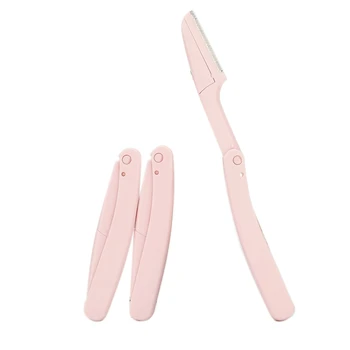 

3Pcs Eyebrow Epilator Folding Eyebrow Trimmer Safety Scraping Eyebrow Razor Beauty Dermaplaning Tool Eyebrow Scissors