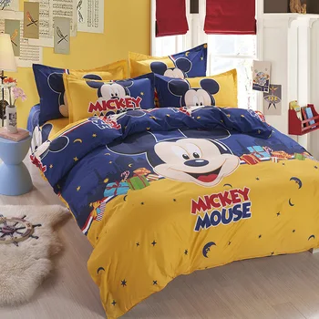 

4pcs Disney Mickey Mouse bedding cartoon Mickey Mouse Winnie Bear bedding set comforter bedding sets