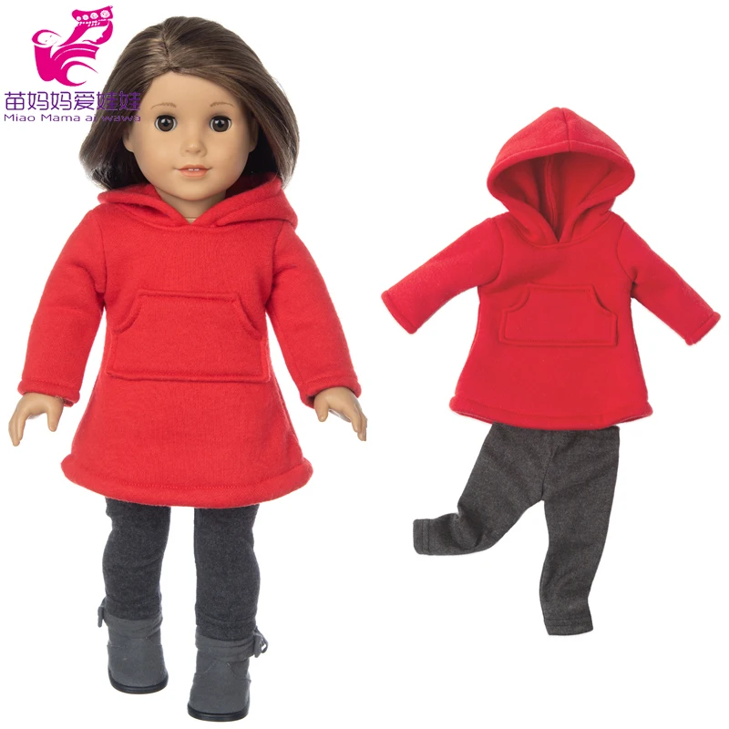 18 Inch Girl Doll Clothes Red Winter Coat Toys Doll Outfits Baby Girl Birthday Gifts
