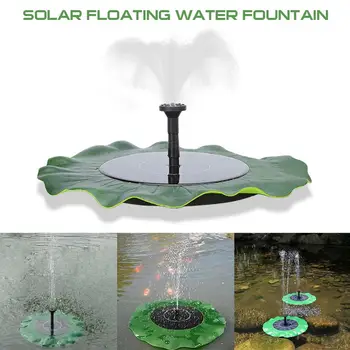 

Lotus leaf shape Solar-Powered Fountain Bird Bath Water Pump for Fish Tank Pond Water Cycle Garden Patio Decoration Pump