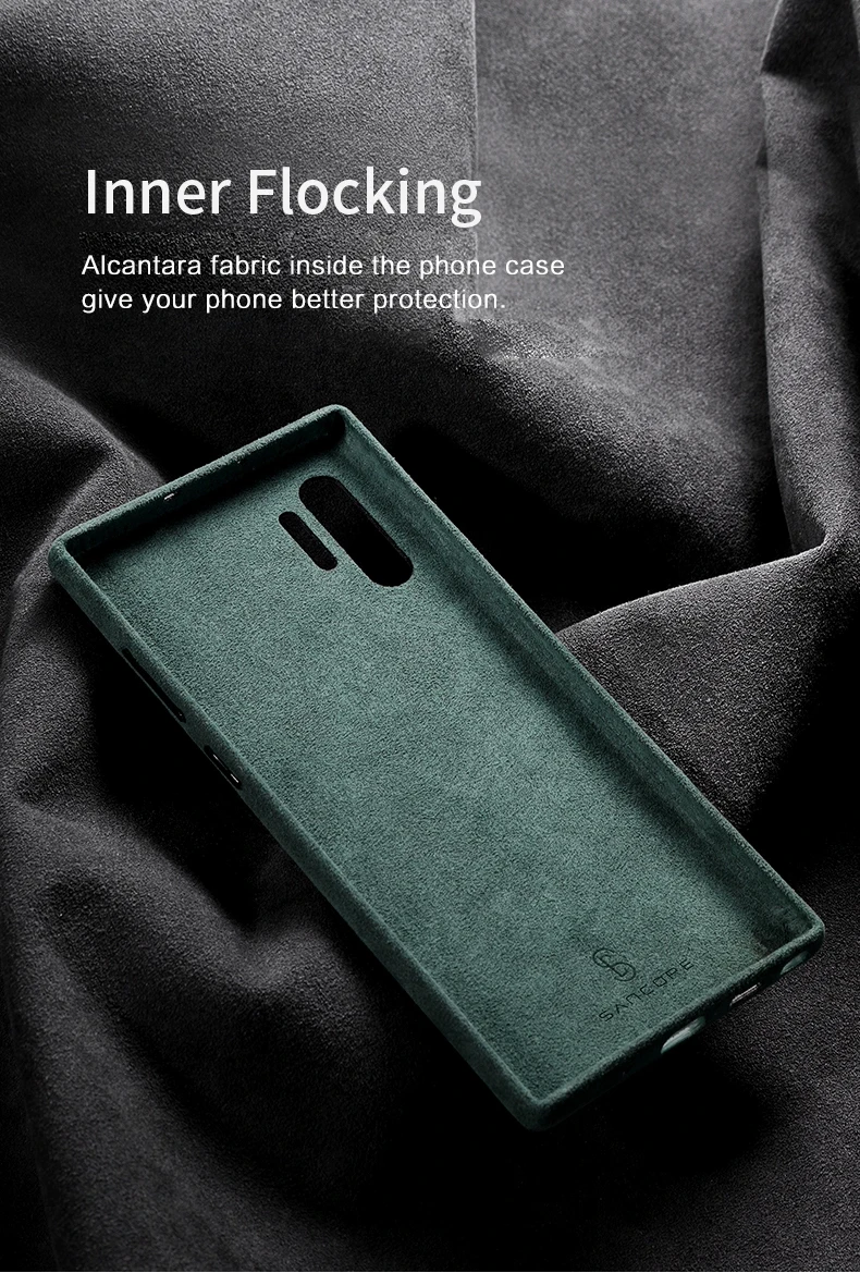 SanCore для SamSung Note10/NOTE10+ чехол для телефона ALCANTARA модный кожаный чехол с полной защитой Роскошный чехол для телефона из замши