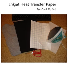 DIY A4 Размер темная ткань переводная бумага для черного или темного текстиля для большинства анонсированных струйных принтеров