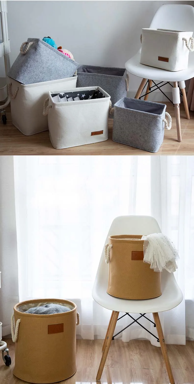 BinWhiz Grande Boîte à Jouets pour Chien, Boîte de Rangement en Tissu avec Poignée, Pliable, Pour Ranger Les Jouets, Les Vêtements et la Nourriture des Animaux de Compagnie, 50 x 29 x 22 cm (Gris