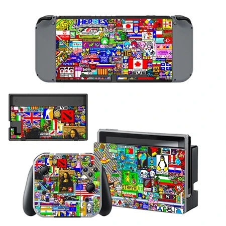 YSNS0617 Виниловые наклейки для nintendo Switch, консоли переключения и крышки контроллера, наклейки для nintendo Switch NS, защитные наклейки для игр - Цвет: YSNS0617