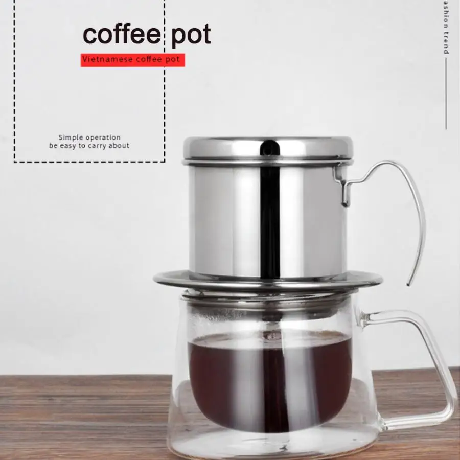 300ML Stainless Steel Coffee Pot Home Practical Coffee Filter Dripper Making Tool Teapot Kettle Kitchen Accessorie