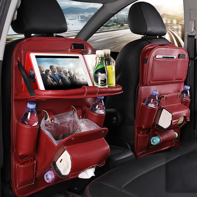 

New Car Storage Bag Box Case Car Seat Multi-Functional Back Organizer Pocket Storage Universal Auto Accessories Interior