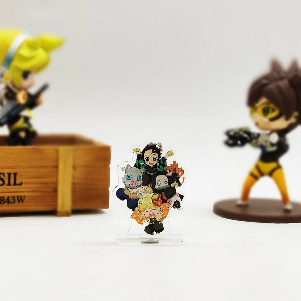 

Love Thank You Demon Slayer Kimetsu no Yaiba SMALL acrylic stand figure keychain dual-use Tanjirou Nezuko Zenitsu Inosuke holde