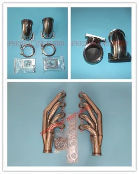 

EXHAUST HEADER FOR CHEVY BLOCK V8 LS1/LS2/LS3/LS4/LS6/LSX+2PCS 3"TO T3 ADAPTOR