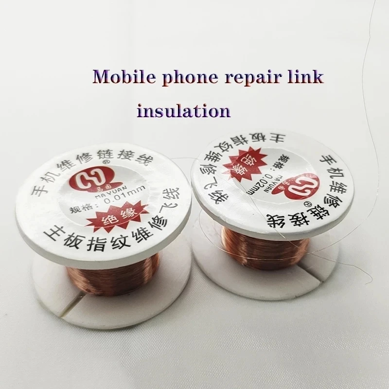 3pcs/lot 0.01mm 0.02mm Insulated Copper Link Wire PCB Logic Board Repair Jumper Wire for Phone Motherboard Soldering Repair Tool 1pcs0 02mm 120m insulation uninsulation copper line soldering solder for iphone ipad pcb chip conductor wire welding repair tool