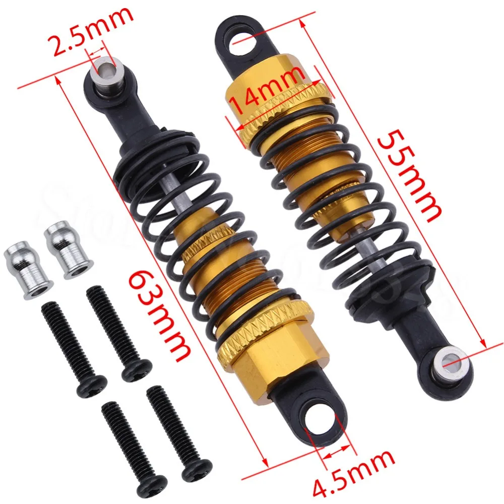 4 Pack 1/18 WLtoys A959 обновленные детали алюминиевый амортизатор для A949 A969 A979 K929 Замена 55