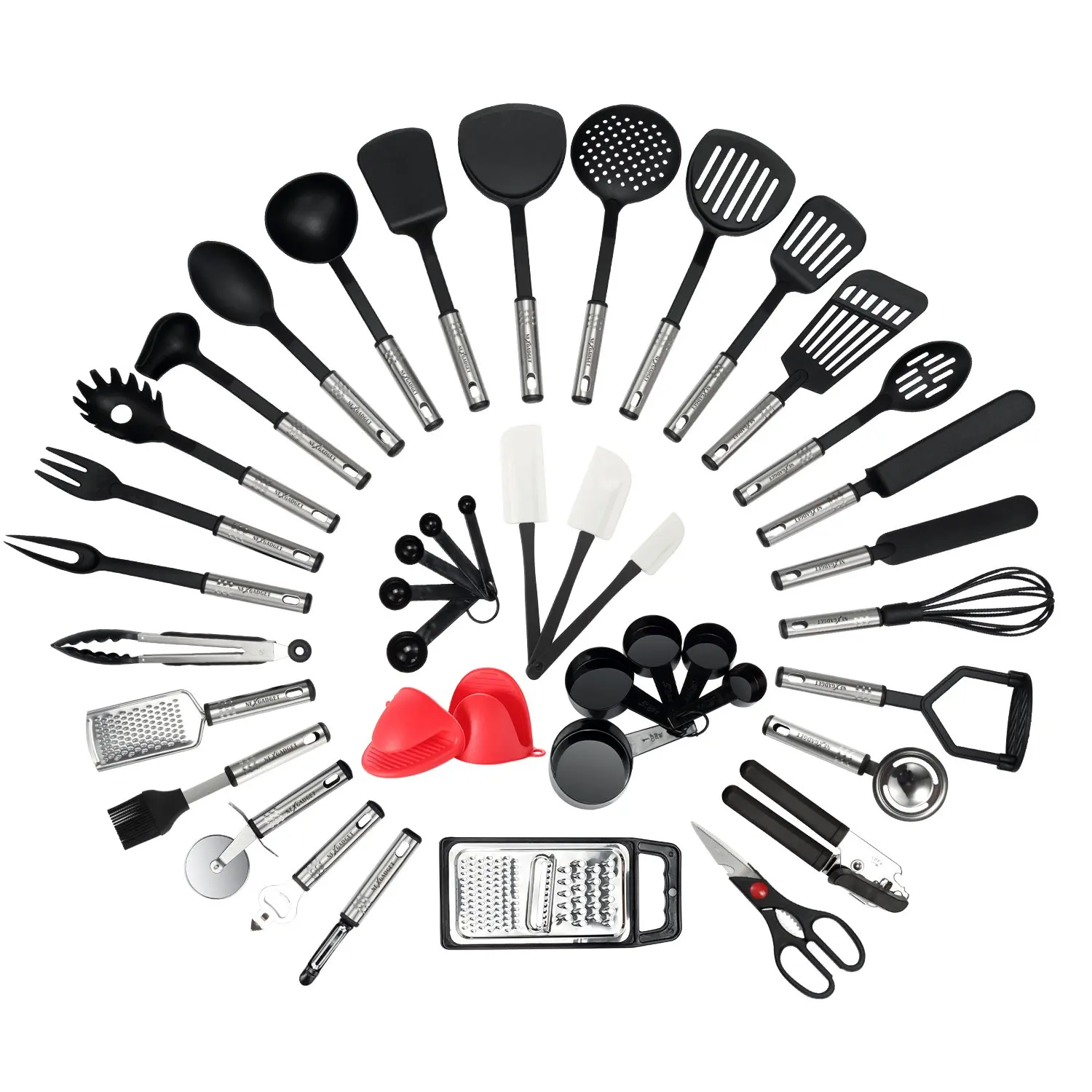 

Nonstick Kitchen Utensils Spatula Set - Complete Cooking Tool set - Best Kitchen Gadgets for Gift