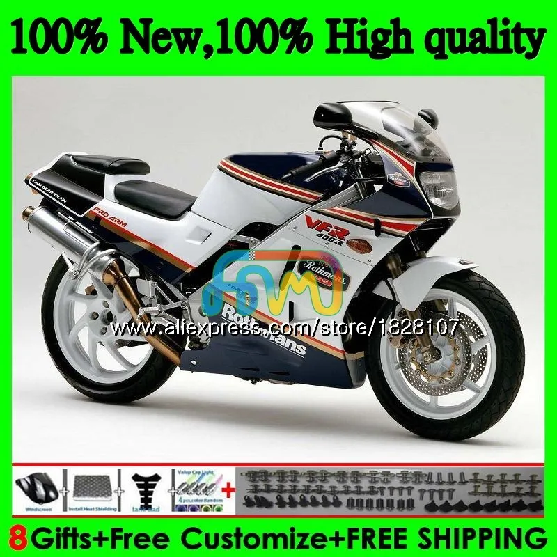 RVF400R NC30 для HONDA VFR400 R V4 VFR400R 91 92 93 94 88BS. 35 ЛРВ 400 R NC35 Темно-Синий Горячая 400R 1991 1992 1993 1994 обтекатель - Цвет: No. 1