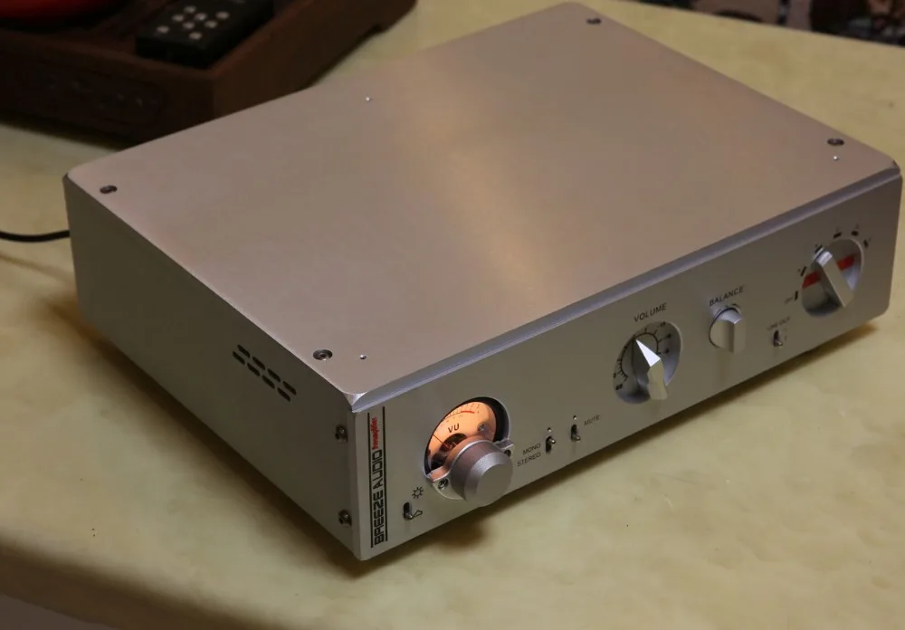 Шасси предусилителя/алюминиевый корпус Preamp Shell/VU metre amp enclosure(размер 320*83*246 мм