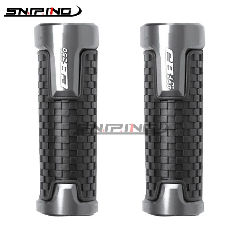 22 мм 7/8 ''CNC алюминиевый резиновый руль для мотоцикла ручка, рукоятка для мотоцикла ручки для HONDA CB250 Twister CB 250