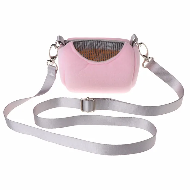 Small Pet Travel Bag Hamster Carrier Breathable Shoulder Strap Outdoor Warm Portable Carring Bags Small
