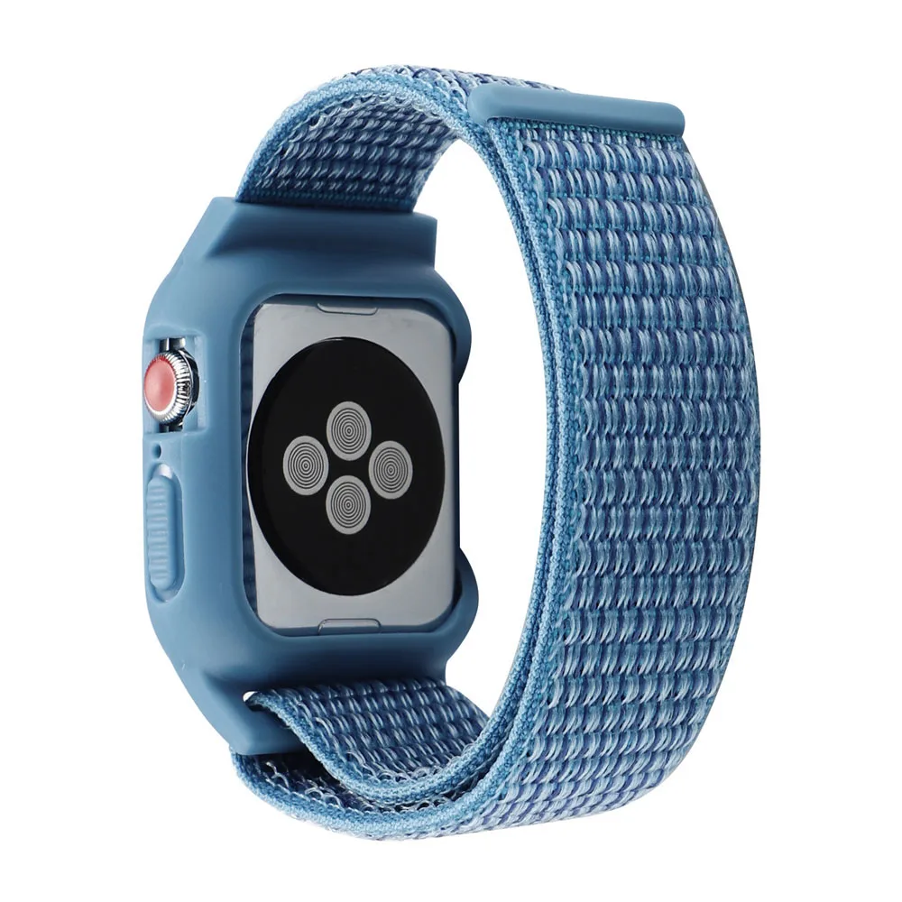Спортивный нейлоновый ремешок-петля для Apple Watch Series 2 3 4 5 Чехол-ремешок дышащий браслет для 44 мм 40 мм 42 мм 38 мм iWatch