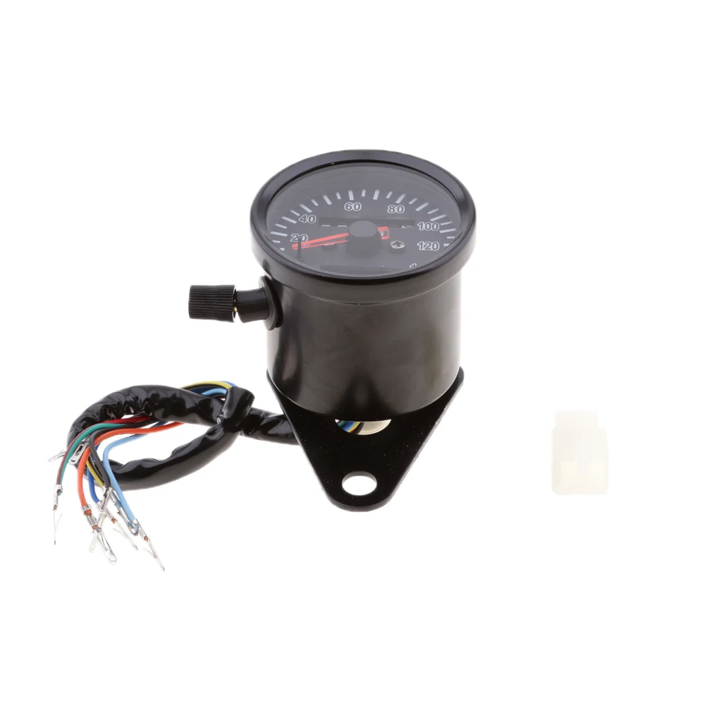 60 мм черный циферблат механический тахометр для мотоцикла с 4