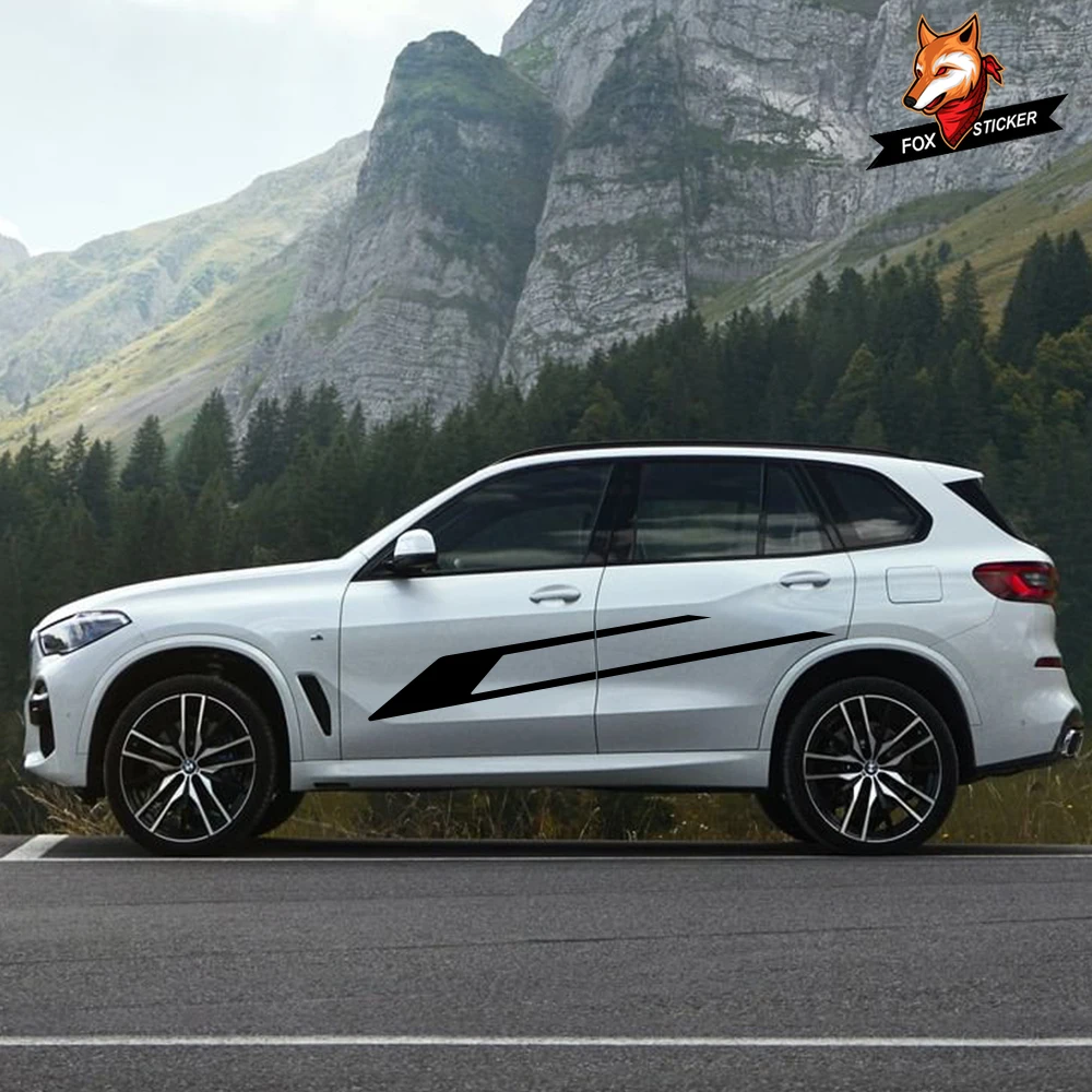 Автомобильные длинные полосы виниловая пленка наклейки автомобиля боковое Тело