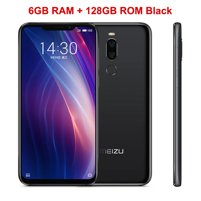 Black 6GB 128GB Meizu X8, 4G ram, 64G rom, 4G LTE, мобильный телефон Snapdragon 710, четыре ядра, экран 6,15 дюйма, две камеры, сканер отпечатков пальцев, смартфон - Цвет: Black 6GB 128GB
