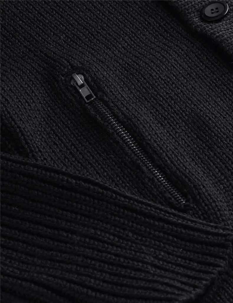 2019 Autumn New Wool Men Sweater Cardigans Winter Business Male Sweater Jacket Coat Men Shawl-Collar Raglan Sleeves Brand MuLS 16