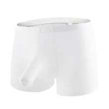 Мужское нижнее белье, боксеры слоновий хобот, однотонное нижнее белье, мягкие дышащие трусики, боксер, привлекательное нижнее белье для геев cueca masculina