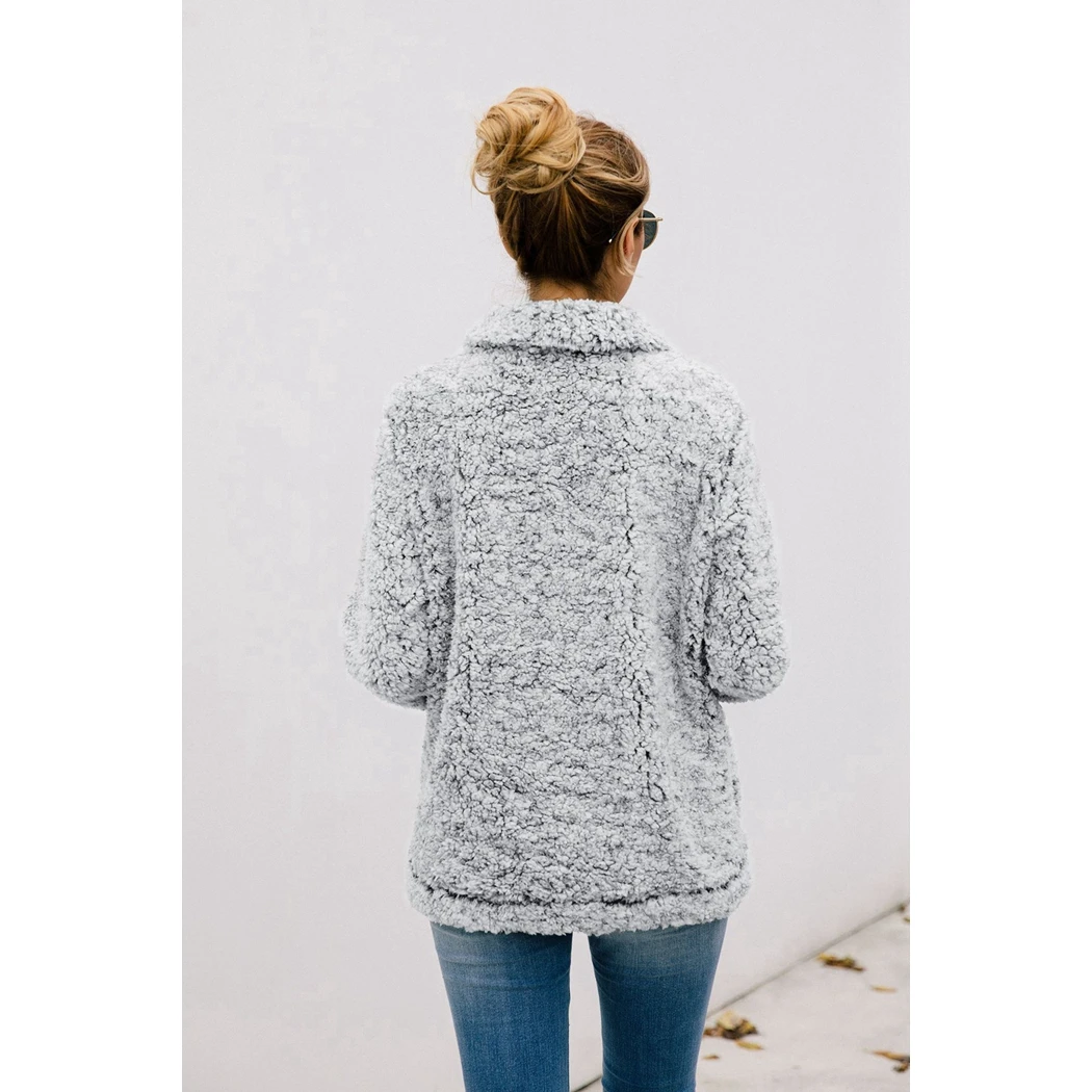 Отложной воротник плед толстый теплый флис Blusas топы женские осень зима карман Толстовка Женские флисовые мягкие Пуловеры