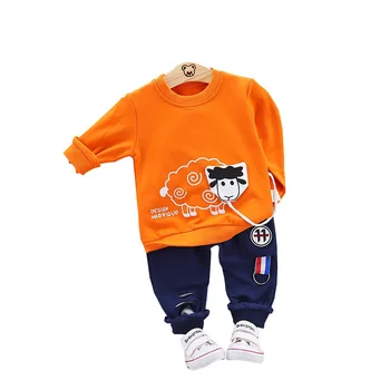 

2020 New Spring Autumn Children Fashion Clothes Suit Baby Boy Girls Cartoon T Shirt Pants 2pcs/sets Kid Infant Casual Sportswear