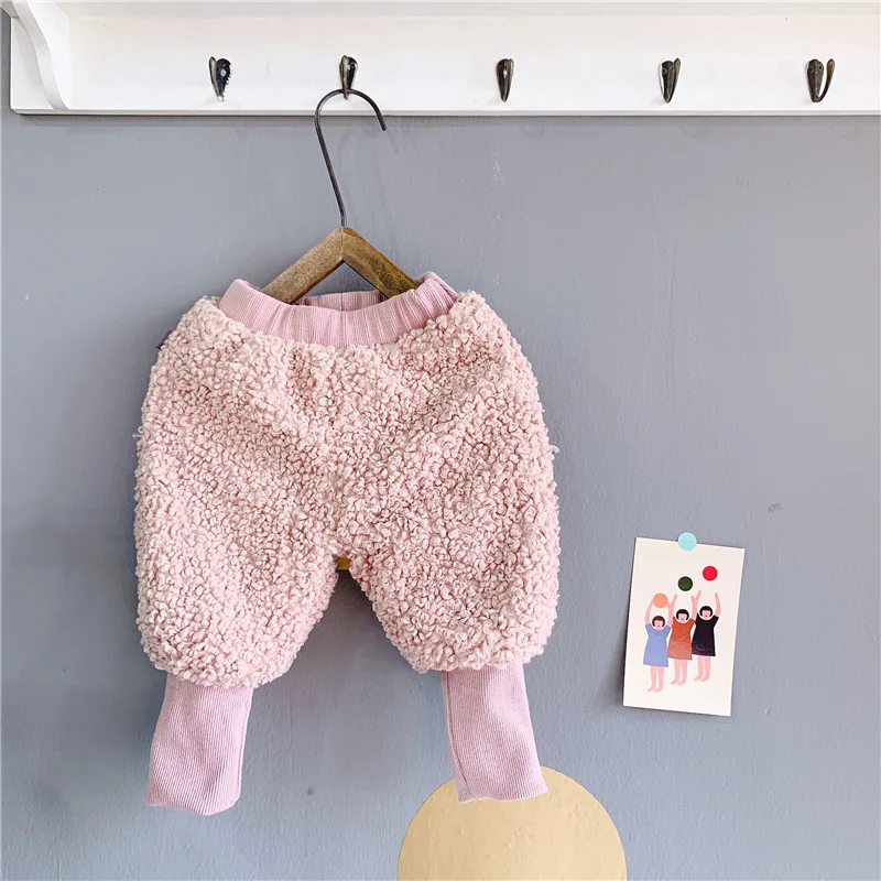 pants Детские спортивные штаны для холодной зимы, штаны с мехом для маленьких мальчиков и девочек, теплая одежда, штаны для детей, бархатные утепленные брюки, детские леггинсы - Цвет: pants