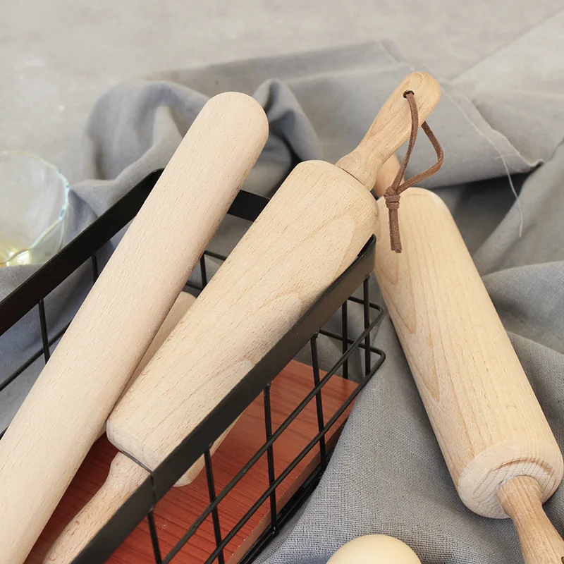 Wood Rolling Pins Noodles Pastry Noodle Sticks Bakery Dumpling Skin Roller Stick Cookie Pin Bakeware Kitchen Dining Bar Gadgets