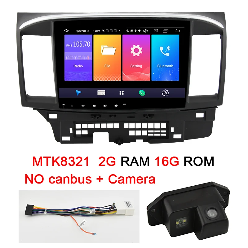 AUTOTOP 2 Din Автомобильный мультимедийный радио Android 9,0 для Mitsubishi Lancer 2007- 10,1 дюймов Lancer DVD Автомобильный gps Видео плеер стерео - Цвет: MTK NO Canbus Cam